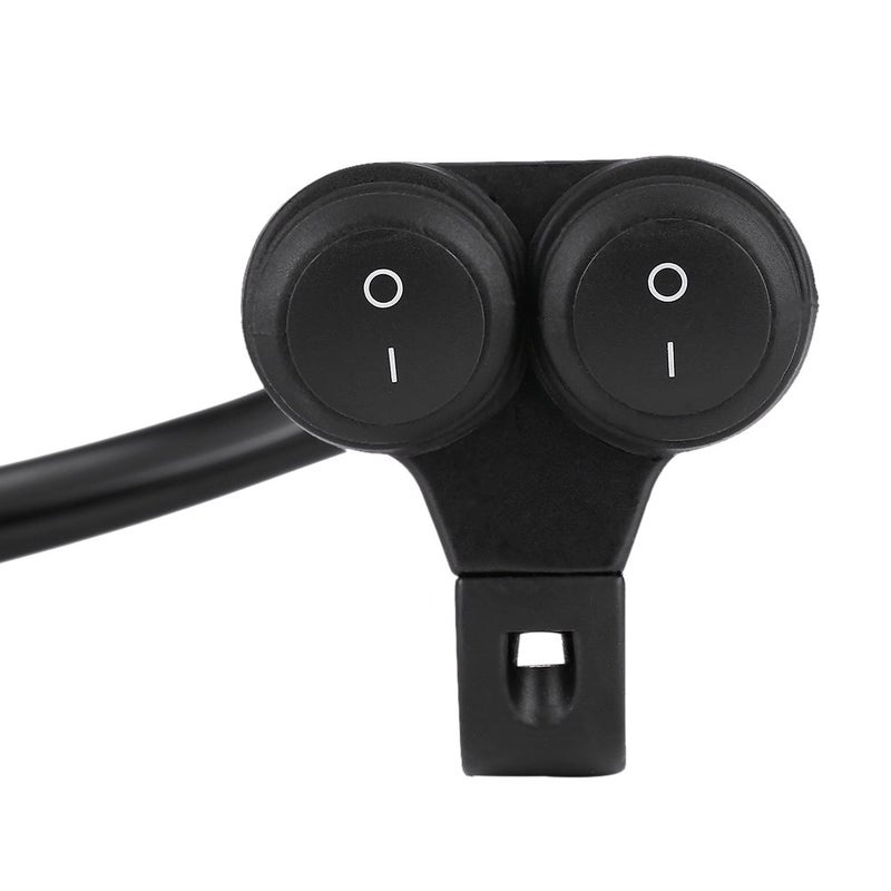 Keenso Universal 22mm Motorcycle Handlebar Switch,Handlebar Brake Fog Lights Horn Dual Control Button Switch (B) - Image 4